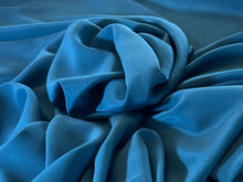 Load image into Gallery viewer, Teal Blue 100% Silk Crepe de Chine    1/4 Metre Price
