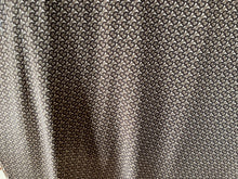 Load image into Gallery viewer, Signature Logo Brown &amp; Gold Print 100% Silk     1/4 Meter Price