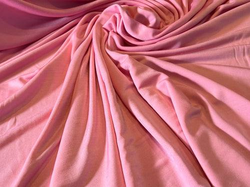 Bubblegum Pink  92% Polyester 8% Spandex Knit.   1/4 Metre Price