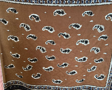 Load image into Gallery viewer, Tan &amp; Airforce Blue Reversible 70% Wool 30% Cashmere Scarf Panel  Only 1x Available