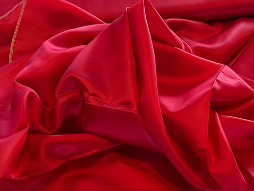 Designer Hanging Red Cherry 100% Bemberg Lining.    1/4 Metre Price