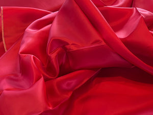 Designer Hanging Red Cherry 100% Bemberg Lining.    1/4 Metre Price