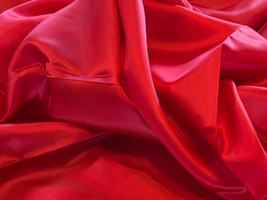 Designer Hanging Red Cherry 100% Bemberg Lining.    1/4 Metre Price