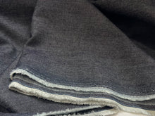 Load image into Gallery viewer, Designer Blue/GreyDenim 82% Cotton 17% Silk 1% Elastane  1/4 Metre Price