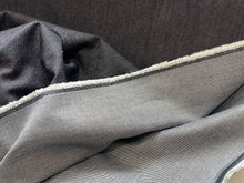 Load image into Gallery viewer, Designer Blue/GreyDenim 82% Cotton 17% Silk 1% Elastane  1/4 Metre Price