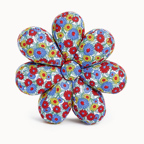 Liberty Red & Blue Flower Pin Cushion - Preorder