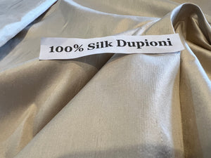 Soft Gold 100% Silk Dupioni      1/4 Meter Price