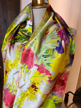 Load image into Gallery viewer, Neon Floral Explosion Silk &amp; Cotton Scarf