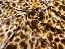 Load image into Gallery viewer, Exclusive Leopard Giraffe 95% Viscose 5% Spandex Print.   1/4 Metre Price