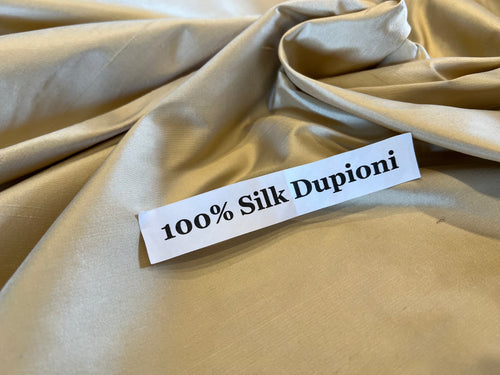 Desert Sand 100% Silk Dupioni       1/4 Meter Price