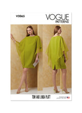 Load image into Gallery viewer, Vogue #2065 Tom &amp; Linda Platt Batwing Sleeve Dress Size 18-20-22-24-26