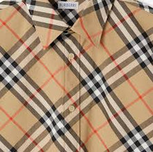 Load image into Gallery viewer, Small Designer Tan Check  78% Cotton  18% Nylon 4% Spandex 1/4 Metre Price
