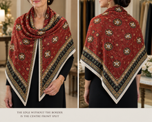 Load image into Gallery viewer, Camel &amp; Rust Reversible 70% Wool 30% Cashmere Scarf Panel  Only 2x Available