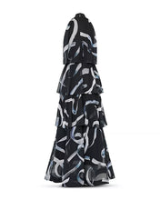 Load image into Gallery viewer, Exclusive Designer Runway Midnight Navy Swirls 96% Viscose 4% Elastane 1/4 Metre Price