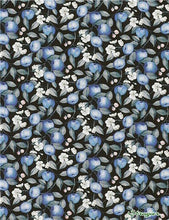 Load image into Gallery viewer, Elvington Orchard Blue Opal Liberty of London 100% Cotton Tana Lawn    1/4 Meter Price