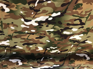 #1031 Green Camo 100% Cotton Remnant. 2x available