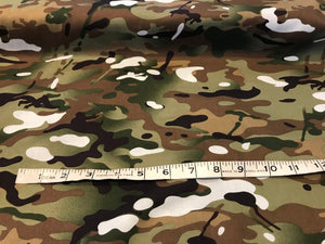 #1031 Green Camo 100% Cotton Remnant. 2x available