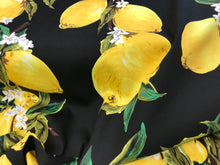 Load image into Gallery viewer, #1039 Lemons 97% Cotton 3% Spandex Sateen Remnant