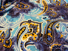 Load image into Gallery viewer, #1075 Designer Cosmic Paisley 100% Cotton Knit Remnant