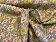 Load image into Gallery viewer, #1054  Yellow &amp; Green Meadow Song Liberty of London 100% Cotton Tana Lawn Remnant
