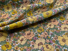 Load image into Gallery viewer, #1054  Yellow &amp; Green Meadow Song Liberty of London 100% Cotton Tana Lawn Remnant