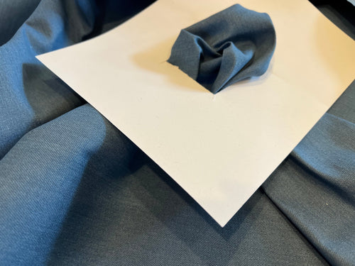 #1077 Pale Blue White Wash Denim 60% Cotton 30% Poly 2% Elastane Remnant