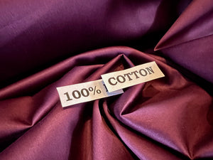 Plumberry 100% Cotton Shirting.    1/4 Metre Price