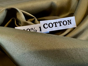 Moss Green 100% Cotton Shirting.    1/4 Metre Price