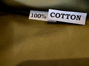 Moss Green 100% Cotton Shirting.    1/4 Metre Price