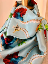 Load image into Gallery viewer, Fabulous Fish 100% Silk Charmeuse Scarf