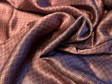 Load image into Gallery viewer, Purple &amp; Gold 100% Silk Scarf Panel  95 cm x 110 cm   Price per Panel