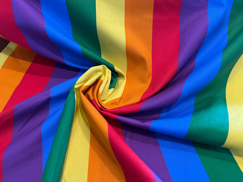 Small 100% Cotton Rainbow Pride.  1/4 Metre Price