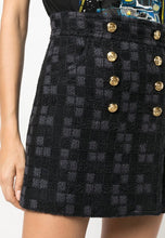 Load image into Gallery viewer, #1419 Exclusive Designer Black Couture Tweed 77% Cotton 13% Silk 7% Viscose fibre 3% Polyamide Remnant