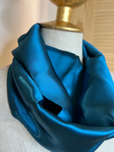 Load image into Gallery viewer, Turquoise Teal 100% Silk Scarf