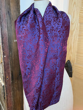 Load image into Gallery viewer, Purple with Maroon Dots 100% Silk Scarf