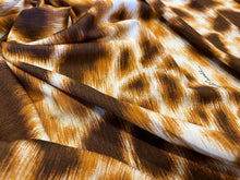 Load image into Gallery viewer, Exclusive Leopard Giraffe 95% Viscose 5% Spandex Print.   1/4 Metre Price