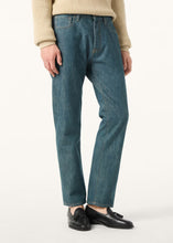 Load image into Gallery viewer, Designer Blue/GreyDenim 82% Cotton 17% Silk 1% Elastane  1/4 Metre Price