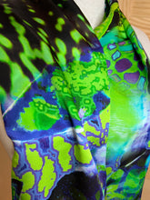 Load image into Gallery viewer, Digital Printed Purple &amp; Green 100% Silk Scarf