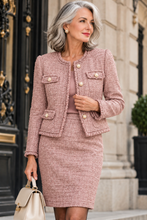 Load image into Gallery viewer, Pink Shimmer Couture Tweed 100% Polyester
