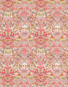 Strawberry Thief -  Pink Liberty of London Tana Lawn 100% Cotton.    1/4 Meter Price