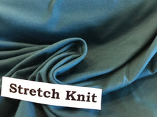 Load image into Gallery viewer, Kingfisher Teal knit 2 way stretch. 95% Cotton 5% Elastane      1/4 Metre Price