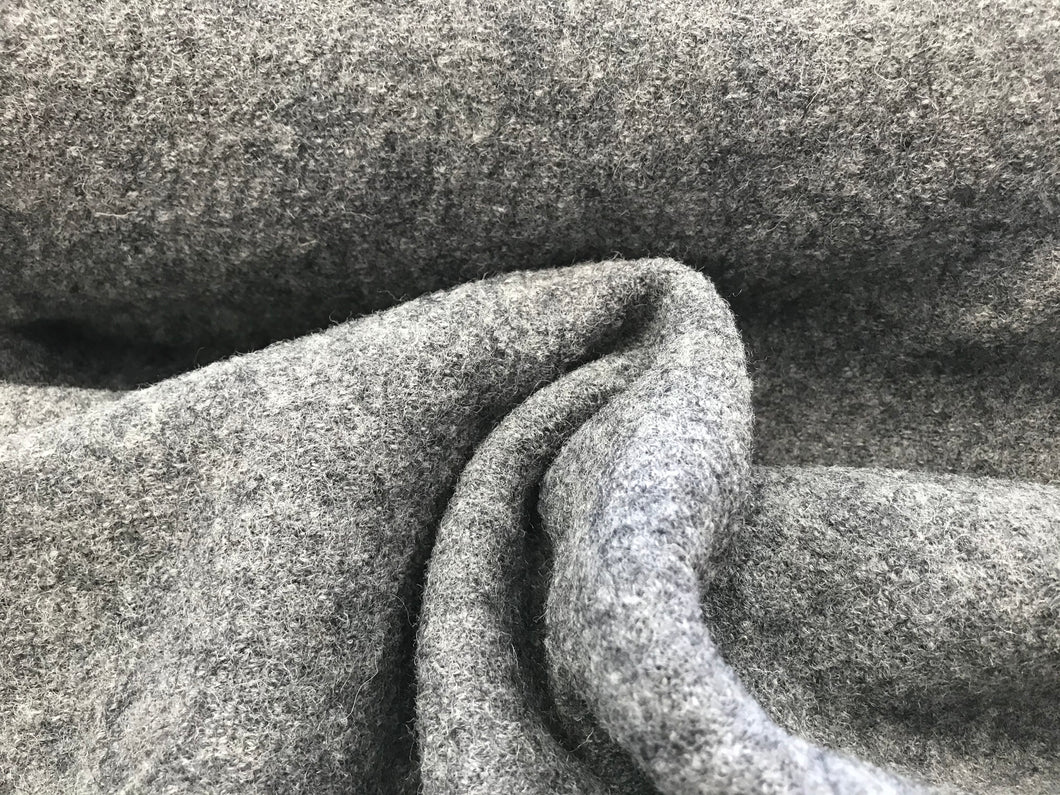 Grey 100% Boiled Wool     1/4 Meter Price