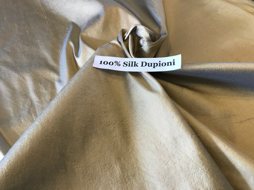 Gold Blue 100% Silk Dupioni     1/4 Meter Price