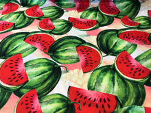 Load image into Gallery viewer, Digital Watermelon 100% Cotton Lawn.   1/4 Metre Price