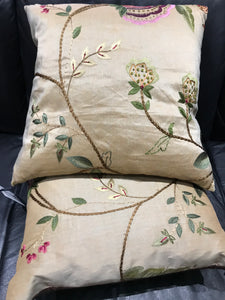 Silk Embroidrey Pillow Cover 20" x 20"