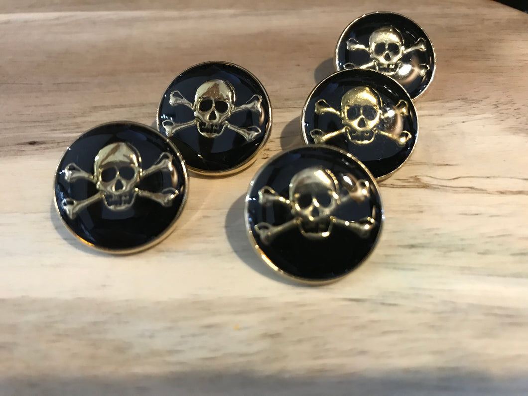 Skull & Crossbones Button.   Price per Button