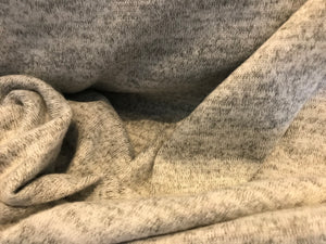 Grey Mix Super Soft Sweater Knit 2 way stretch.    1/4 Metre Price