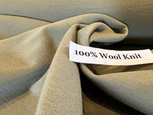 Load image into Gallery viewer, Designer Sage Green 100% Wool Double  Knit 60% off!!  1/4 Metre Price