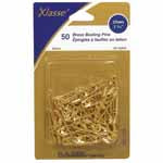 Brass Basting Safety Pins - 27mm (11⁄16″) Size 1 - 50pcs. #3063510