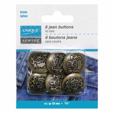 Load image into Gallery viewer, 3/4&quot; Jean Buttons Package of 6